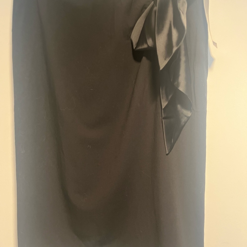 DKNY Black Pencil Skirt With Side Tie Bow Size 10 NWT
